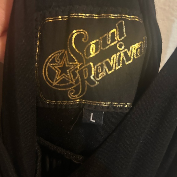 Soul Revival Black and Gold Halter long top rope like halter straps. - Picture 2 of 10